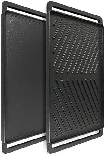 Reversible Cast Iron Griddle Plate by SafBbcue