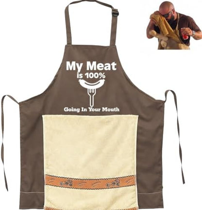 Chef's Prank Apron, Adjustable Neck Strap, Hidden Surprise Gift by GIFTELIX