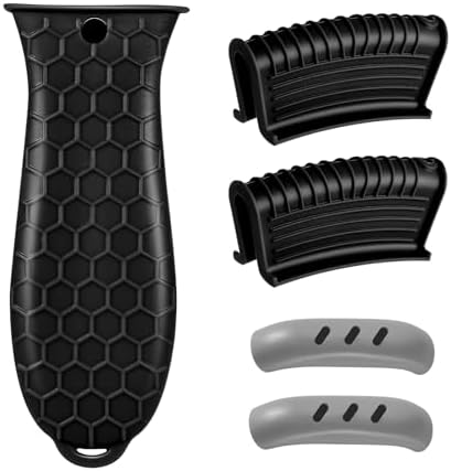 5Pcs Cast Iron Handle Cover, Silicone Hot Handle Holder by WhistenFla