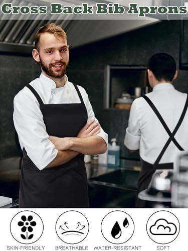 Cozypower 3 Pack Chef Cross Back Apron - Image 2