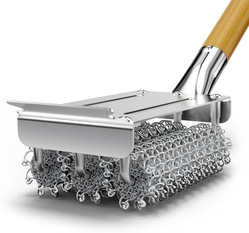 Grill Brush Bristle Free with Scraper, Stainless Steel BBQ Grill Brush by HOUSEAGAIN