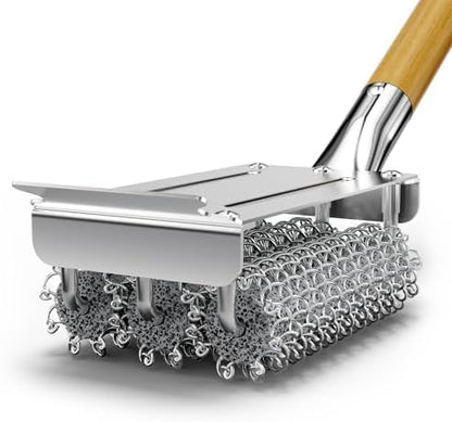 Grill Brush Bristle Free with Scraper, Stainless Steel BBQ Grill Brush by HOUSEAGAIN