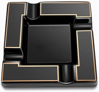 Cigar Ashtray Large Ceramic Cigarettes Ash Tray Black Cigars Ashtrays by Seliau