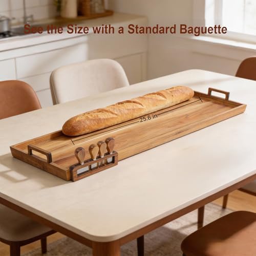 Acacia Wood Large Charcuterie Board 36x12 Inch - Image 5