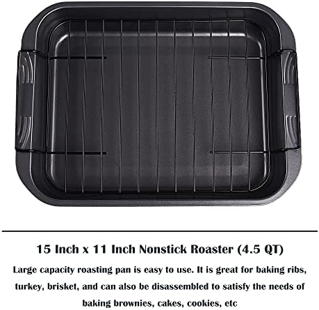kitCom Bakeware Nonstick Roaster, Nonstick Roasting Pan - Image 3