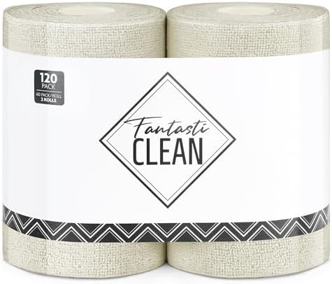 Fantasticlean Microfiber Cleaning Cloth Roll 120 Pack by Fantasticlean