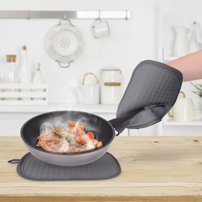 2PCS Silicone Pot Holders, Oven Mitts Heat Resistant Hot Pads - Image 6