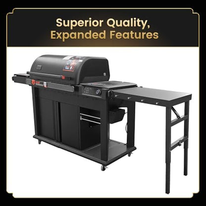 QuliMetal Foldable Side Shelf for Traeger Woodridge, Woodridge Pro/Elite - Image 4