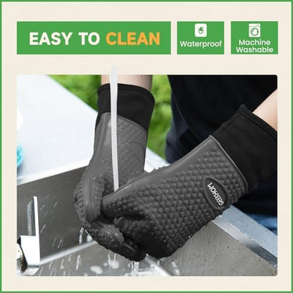 GEEKHOM BBQ Gloves Heat Resistant Oven Mitts - Image 5