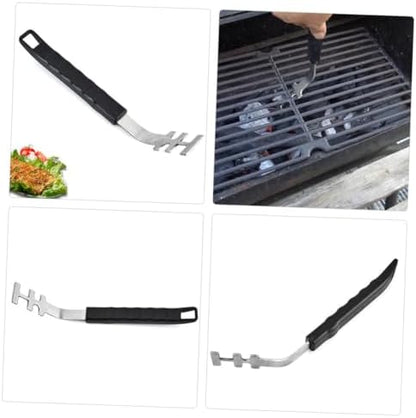 3Pcs Stainless Steel Grill Grate Lifters Barbecue Rack Gripper - Image 3