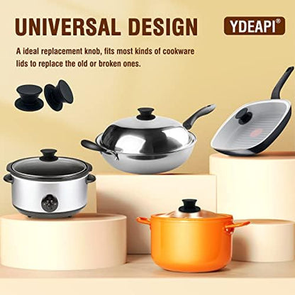 Universal Pot Lid Replacement Knobs, Ydeapi Silicone Pan Lid Holding Handles - Image 4