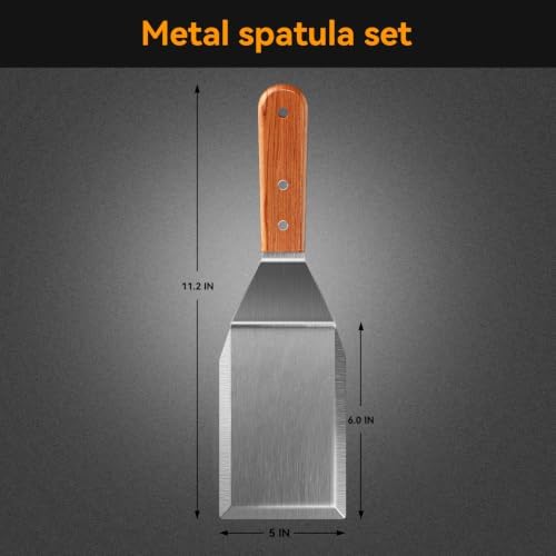 2 Pack Griddle Spatula, Metal Spatula - Image 2