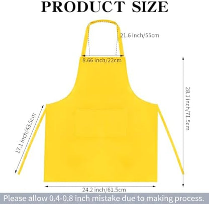 8 Pcs Bib Apron for Unisex Colorful Kitchen Apron Bulk - Image 3