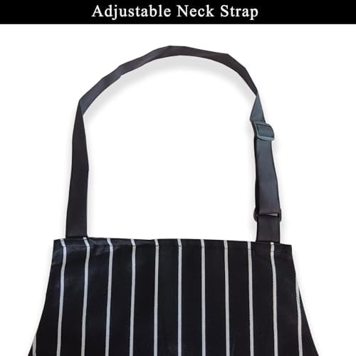 DILLMAN Kitchen Cooking Adjustable Aprons Men Women Bib Chef Stripes - Image 7