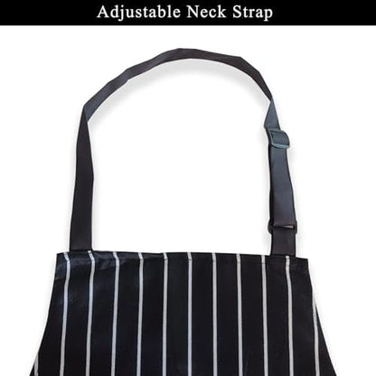 DILLMAN Kitchen Cooking Adjustable Aprons Men Women Bib Chef Stripes - Image 7