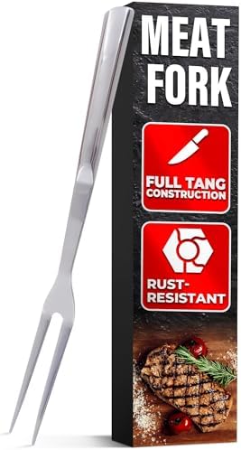 Meat Fork 2 Prongs, 11 In, 430 Stainless Steel, by Helvetios