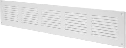 Repa Market Air Vent Cover 20x4 Inch (Outer Dimensions) White Galvanized Steel Louvered Grill Cover with Mesh Screen/Wall or Ceiling Vent/HVAC Register for Indoor and Outdoor Ventilation