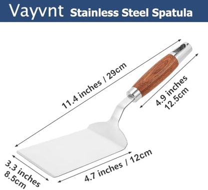 Vayvnt Metal Spatula for Kitchen Use, Stainless Steel Spatula Turner - Image 2