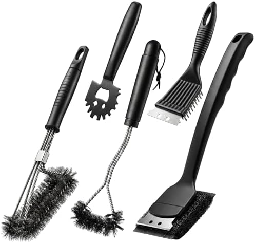 5 Pcs 304 Stainless Steel BBQ Grill Brush by Singhoow