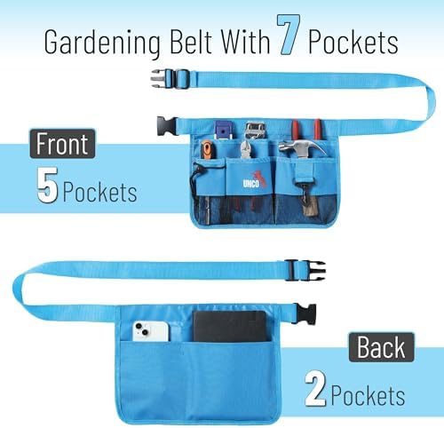 UNCO- Adjustable Gardening Belt, 5 Pockets, Cut and Water Resistant, Garden - Image 2