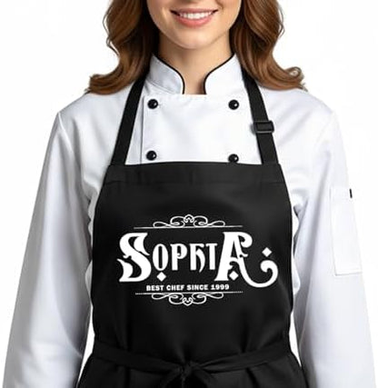 Custom Grill Master Aprons for Men, Mens Grilling Gifts for Fathers Day - Image 6