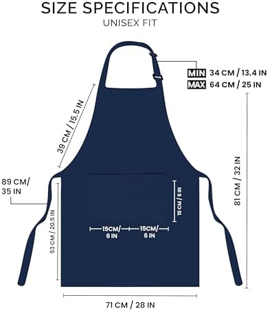 Utopia Kitchen Bib Aprons 2 Pack Adjustable - Image 2