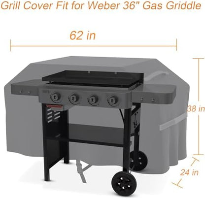 Griddle Cover for Weber 36" Gas Griddle, Compared to Weber 3400030 Griddle - Image 2