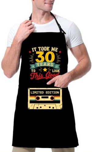 Funny Aprons for Men Birthday Gifts for Men Dad Grilling BBQ by XAIVEZL