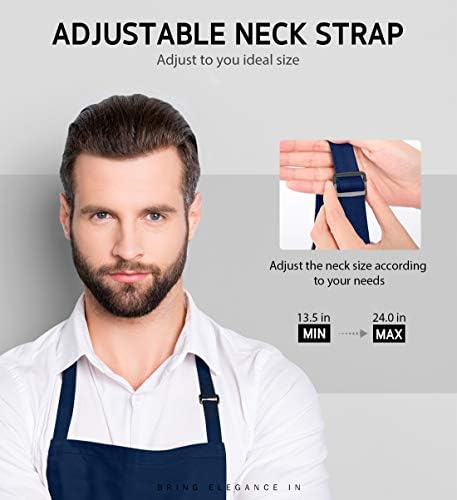 Syntus Apron for Men Women, Adjustable Cooking Kitchen Apron - Image 4