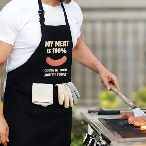 Funny Aprons For Men, Father's Fathers Day Kitchen Gifts For Dad Father Daddy - Image 3