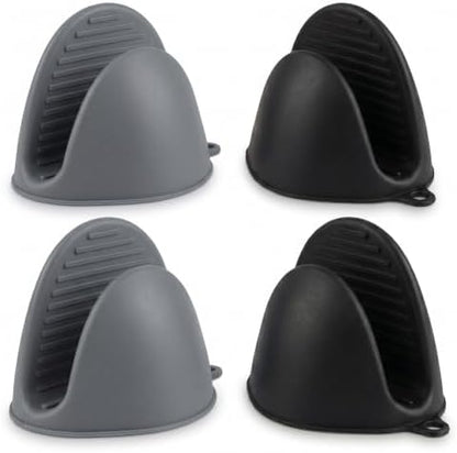 Silicone Kitchen Oven Mitts Set, Mini Finger Protector Cooking Pinch Grips Pot by AORTDES
