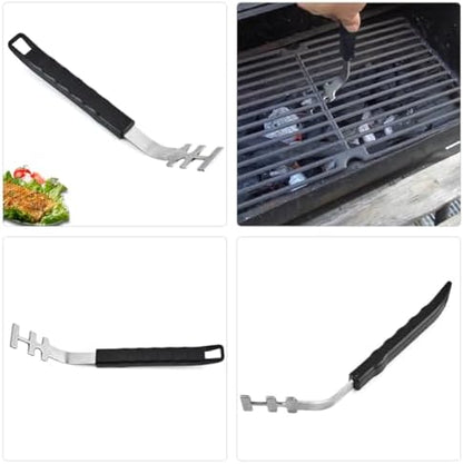 Xmas 2pcs Stainless Steel Barbecue Grate Lifter Gripper - Image 5