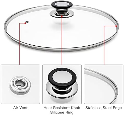 Tempered Glass Lid with Heat Resistant Handle - Image 3
