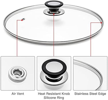 Tempered Glass Lid with Heat Resistant Handle - Image 3