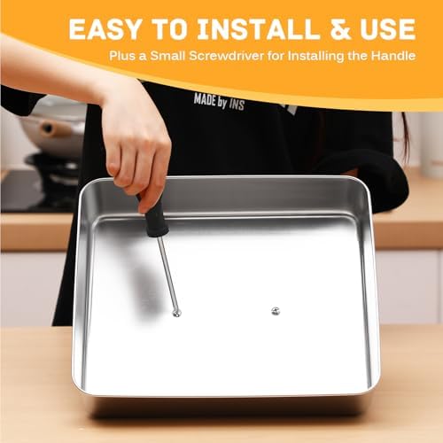 Reallnaive 4 Pcs 13 x 11 Inch Rectangular Basting Cover Stainless Steel Cheese - Image 3
