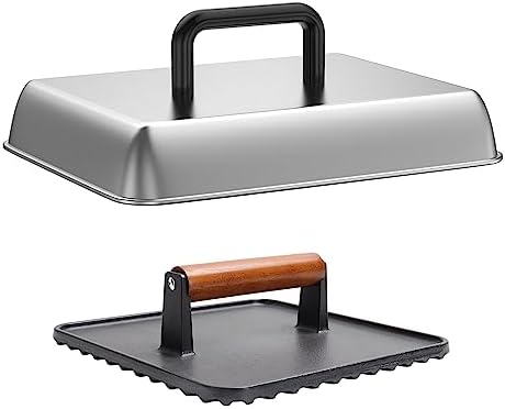 Griddle Basting Cover Dome & Square Burger Press by SafBbcue