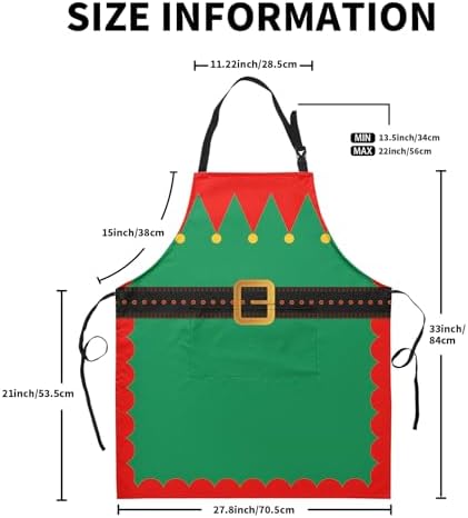 Christmas Elf Apron Xmas Santa Elf Aprons - Image 4
