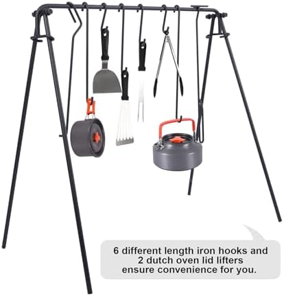 REDCAMP Swing Campfire Grill Stand - Image 2
