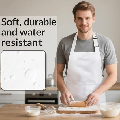 Large Chef Apron for Men and Women, Cooking Kitchen Aprons - Image 6