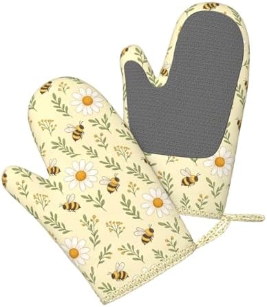 Dasiy & Bee 4 Pcs Heat Resistant Oven Mitts Pot Holders Gloves - Image 3