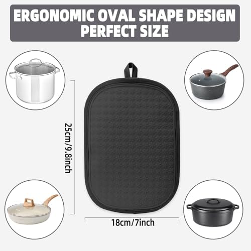 2PCS Silicone Pot Holders, Oven Mitts Heat Resistant Hot Pads - Image 2