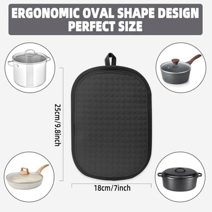 2PCS Silicone Pot Holders, Oven Mitts Heat Resistant Hot Pads - Image 2