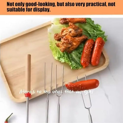 5 PCS Stainless Steel Marshmallow Roasting Sticksfor, 32Inch Long Kitchen - Image 5