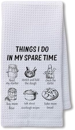 Sourdough Baking Kitchen Hand Towels 16x24 Inch, Sourdough Bread Bakers Gifts by Unknown