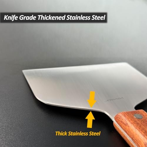 Vovoly Extra Wide Griddle Scraper, 5.5''x5.5'' Smashed Burger Scraper Grill - Image 3