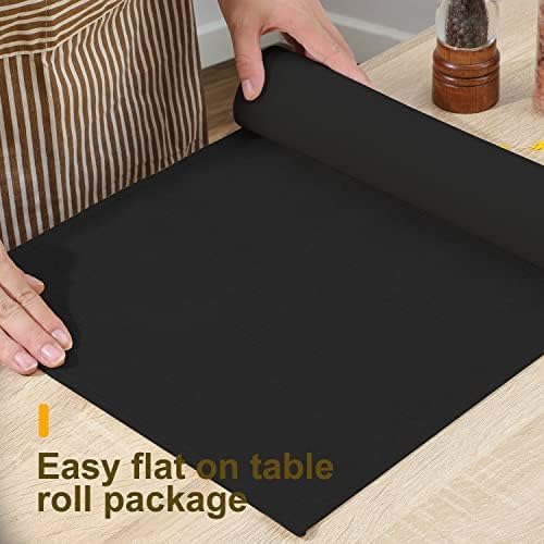 Wipeable Table Runner, Farmhouse Dresser Runner, Rustic Indoor/Outdoor (48'', Black)
