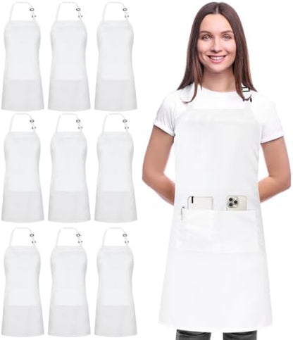 Utopia Kitchen Bib Aprons 10 Pack Adjustable by UTOPIAKITCHEN