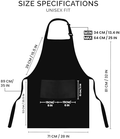 Utopia Kitchen Bib Aprons 2 Pack Adjustable - Image 2