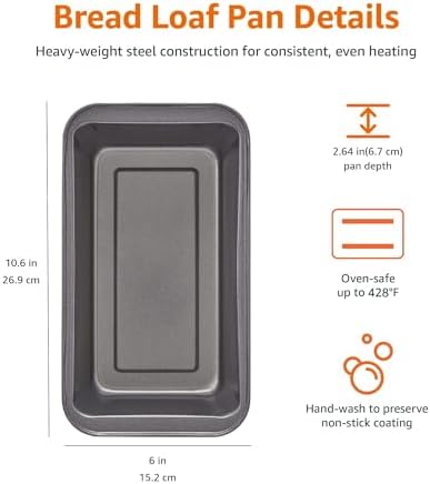 Amazon Basics Rectangular Nonstick Bread Loaf Pan - Image 5