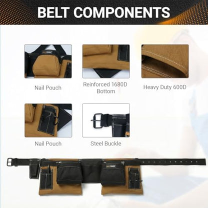 MELOTOUGH 14-Pocket Tool Belt Combo - Image 2